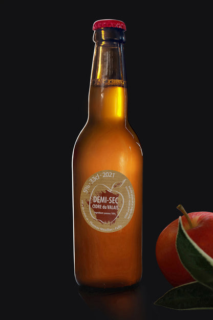Cidrerie du Valais – Cidre Demi-Sec Artisanal 33cl | 100% Naturel, Sans Sulfites